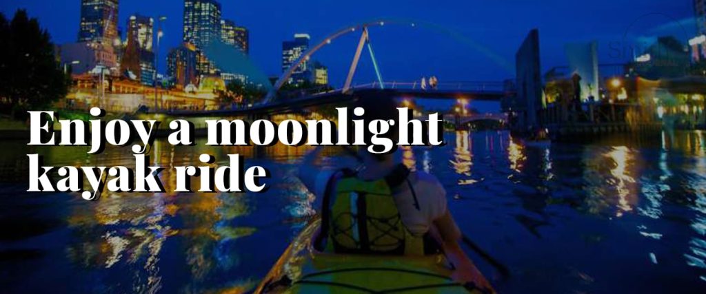 Enjoy a moonlight kayak ride